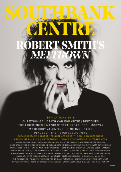 The Penelopes x Robert Smith The Cure Meltdown Festival Official Poster