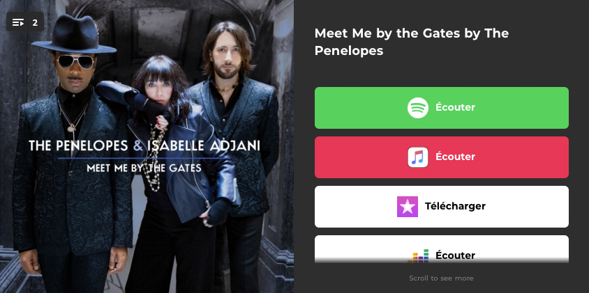 The-Penelopes-and-Isabelle-Adjani-Meet-Me-By-The-Gates-Spotify-iTunes-Apple-Deezer